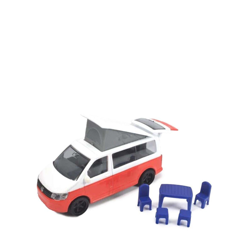 Modellino VW T6 California Camper SIKU 1:50 - Rosso/Bianco, Con Tetto Pieghevole E Accessori - Foto 3