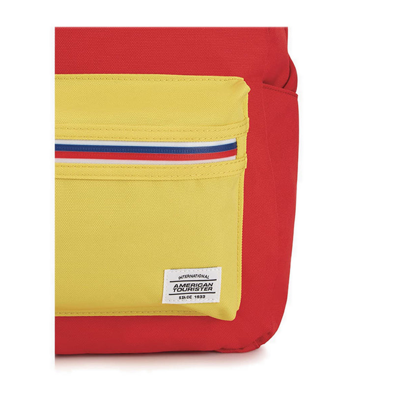American Tourister CARTER BACKPACK 1 AS LAPTOP RED/YELLOW