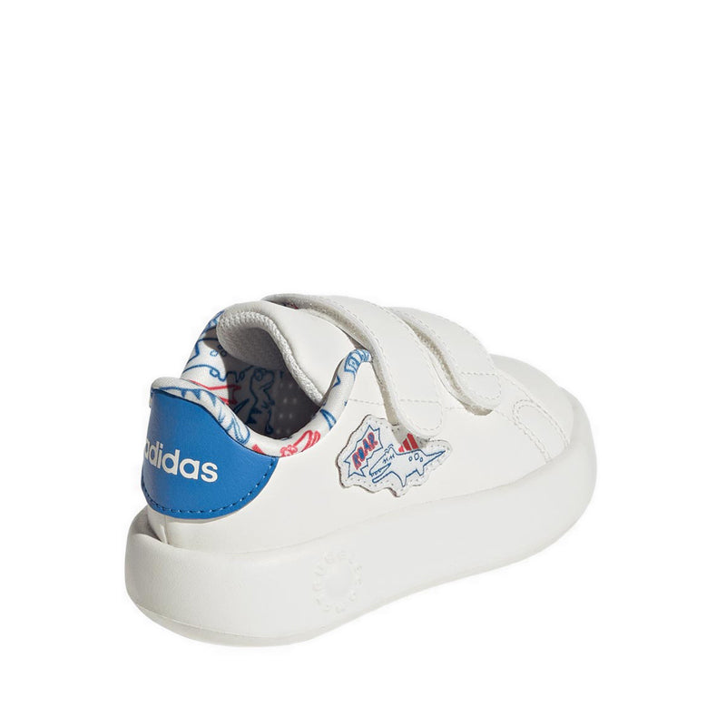 adidas Advantage Dino Kids' Infant Sneakers Shoes - Off White/Bright Royal/Semi Lucid Red