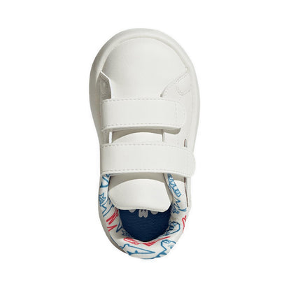 adidas Advantage Dino Kids' Infant Sneakers Shoes - Off White/Bright Royal/Semi Lucid Red