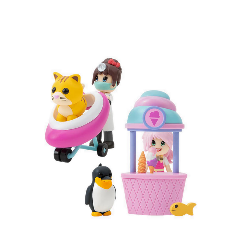 Jazwares Adopt Me 2 Figure Dr and Ice Cream Parlour  - ATMAME0049