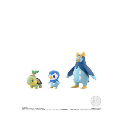 POKEMON SCALE WORLD SINNOH REGION: TURTWIG, PIPLUP, & PRINPLUP  - BDN92696-9Y