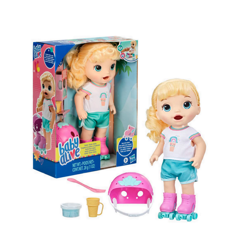 Baby Alive Roller Skate Baby Doll, Blonde Hair - BYAF5649