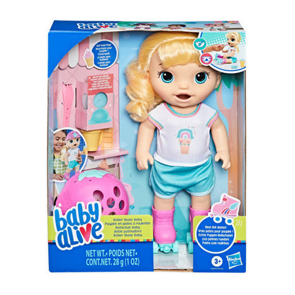 Baby Alive Roller Skate Baby Doll, Blonde Hair - BYAF5649