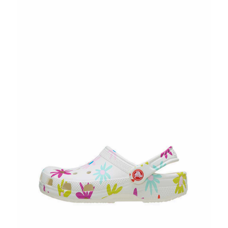 Crocs Classic Crafted Daisy Kids Clog - Chalk