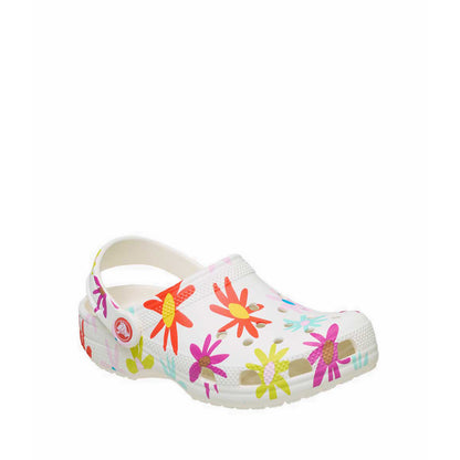 Crocs Classic Crafted Daisy Kids Clog - Chalk