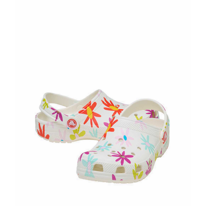 Crocs Classic Crafted Daisy Kids Clog - Chalk