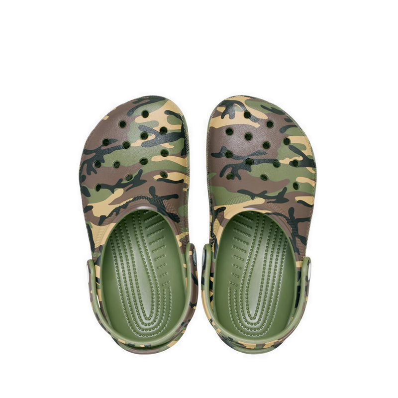 Crocs Classic Camouflage Kids Clog - Army Green/Multi