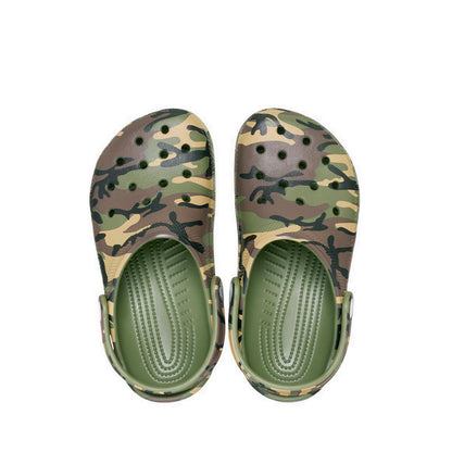 Crocs Classic Camouflage Kids Clog - Army Green/Multi