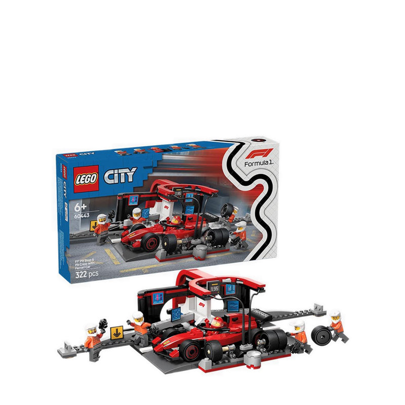 LEGO® City F1® Pit Stop & Pit Crew with Ferrari Car - 60443