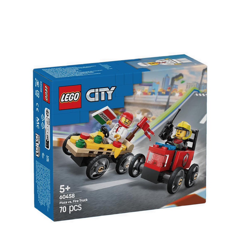 LEGO® City Pizza vs. Fire Truck Race Car Pack - 60458