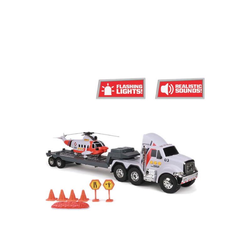 Caterpillar Flatbed Truck w/ Helicopter - CT257121