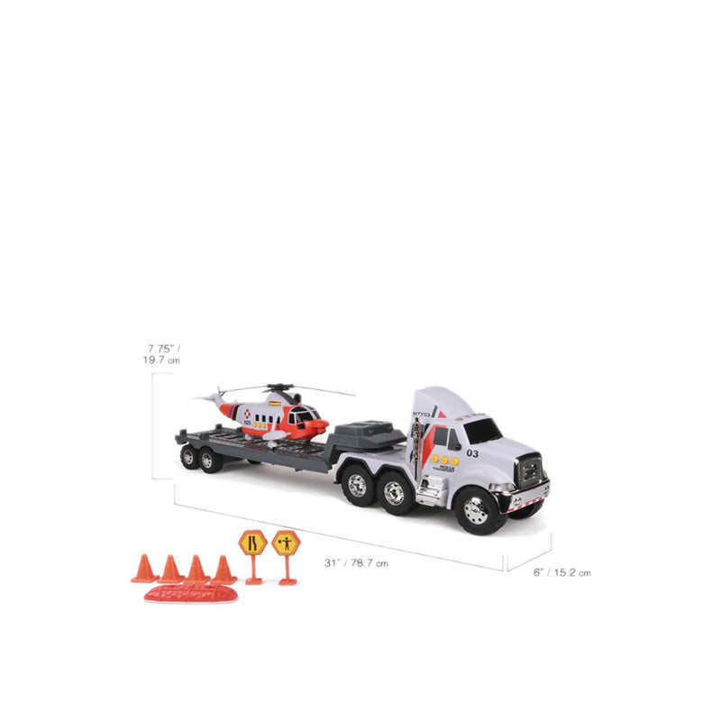Caterpillar Flatbed Truck w/ Helicopter - CT257121