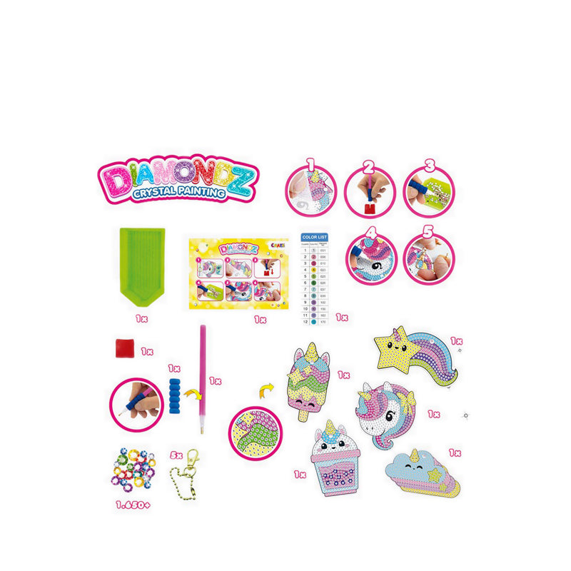 Diamondz Keychain Set Unicorn Fun Series - DMZ67093