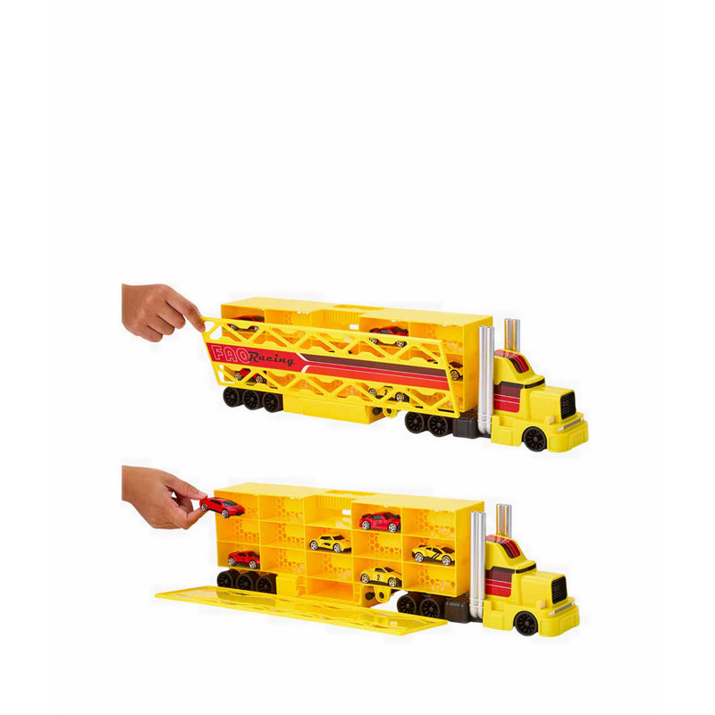 FAO Schwarz Ultimate Truck Collection – Diecast Toy Truck Set With Storage, Ages 3+