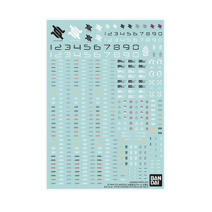 GUNDAM 30 MINUTES MISSIONS WATER DECALS - GDM063394