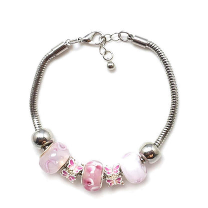 Glimmer Glam Bracelet Pink Butterfly - GLJHWB272442