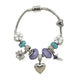 Glimmer Glam Bracelet Silver Heart N Flower - GLJHWB272449