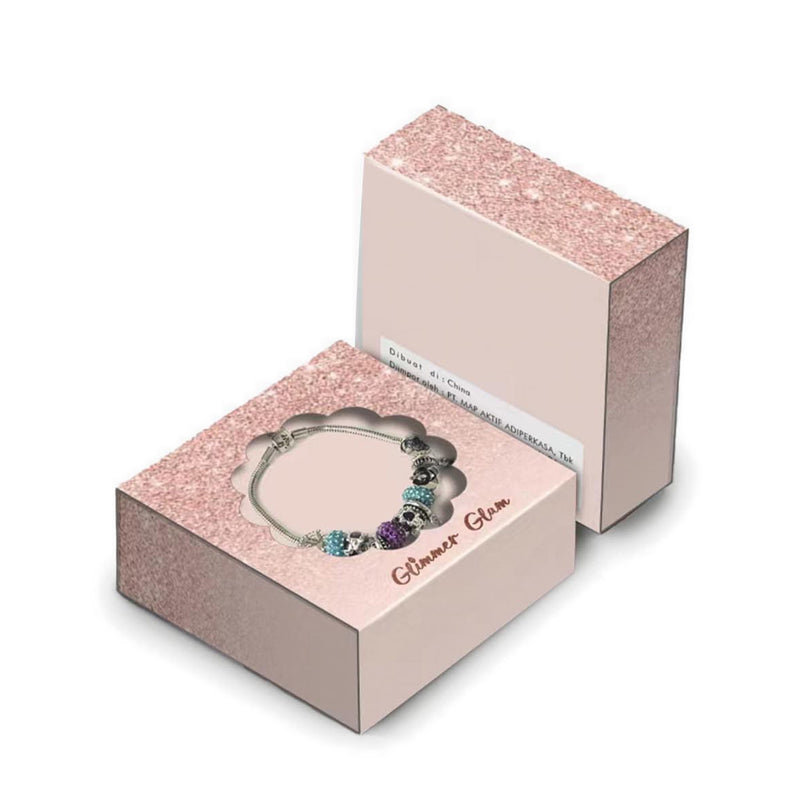 Glimmer Glam Bracelet Bear N Pink Charm - GLJHWB272453