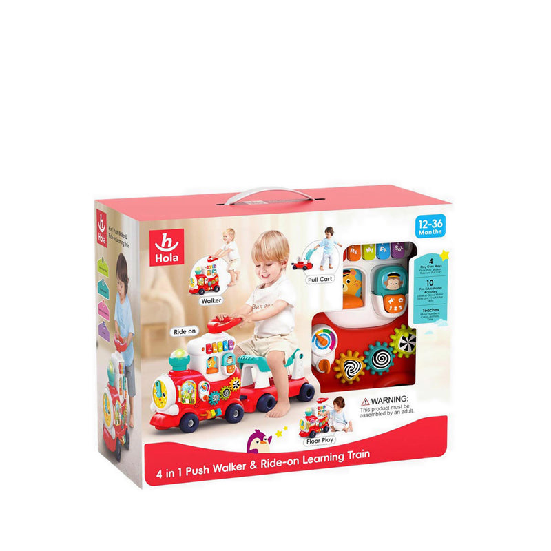 HOLA 4 IN 1 SMART LEARNING PUSH AND RIDE TRAIN - HOYHE8990