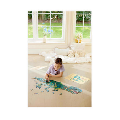 Hape Dino Shimmer Floor Puzzle - Hpae1667