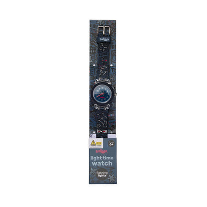 Smiggle  Watch Light Time Realm Black/Grey - IGL413307BLK