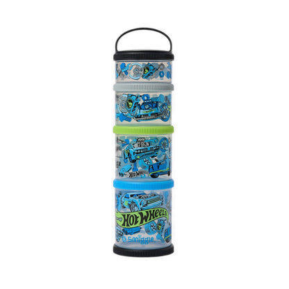 Hot Wheels Large Snack And Stack Containers X4