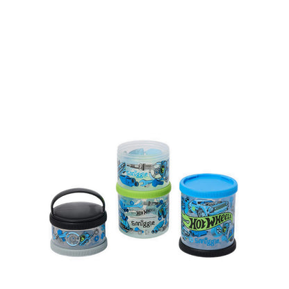 Hot Wheels Large Snack And Stack Containers X4