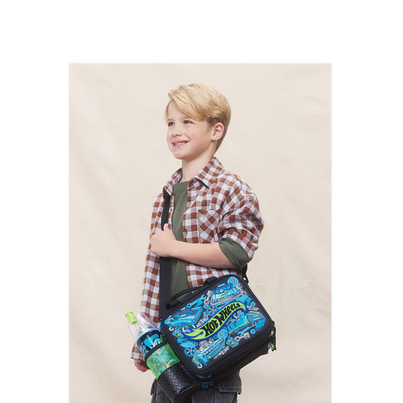 Smiggle Hot Wheels Square Level Hardtop Lunchbox - IGL450068BLK