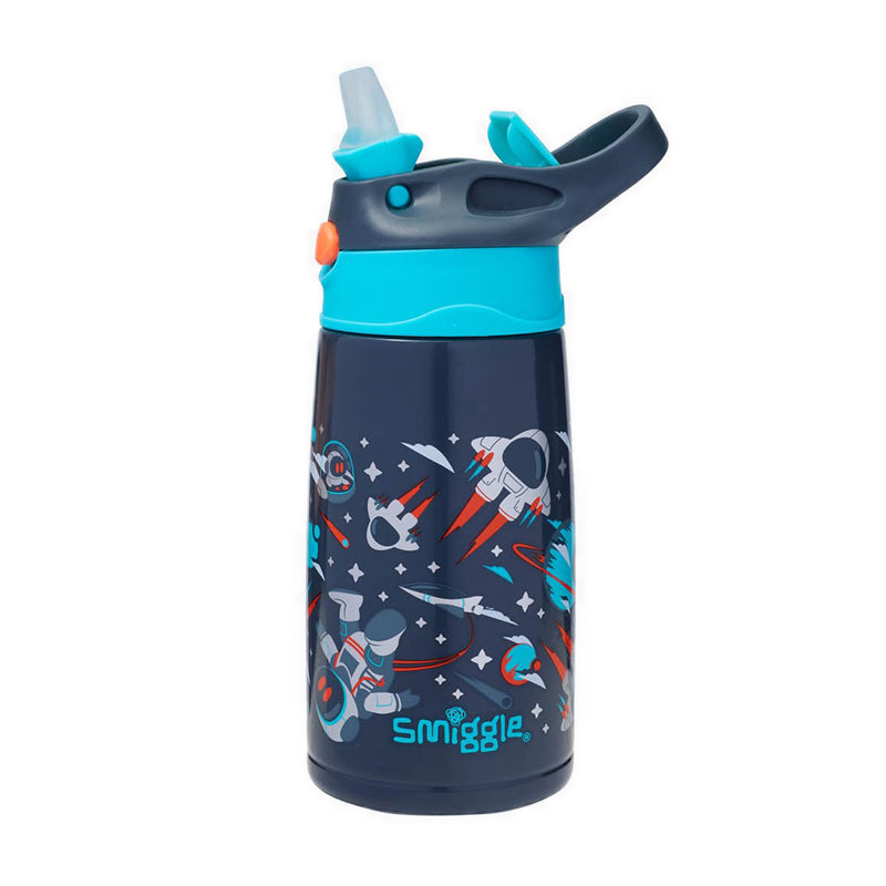 Smiggle Blast Off Stainless Steel Flip Bottle 400Ml - IGL454217GRY