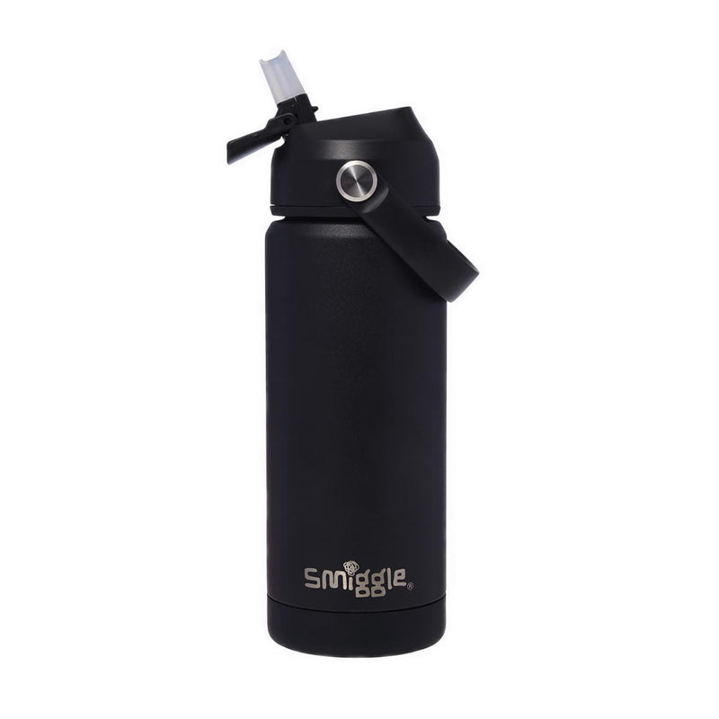 Smiggle Squiggle Insulated Steel Drink Bottle 550Ml - IGL456566BLK