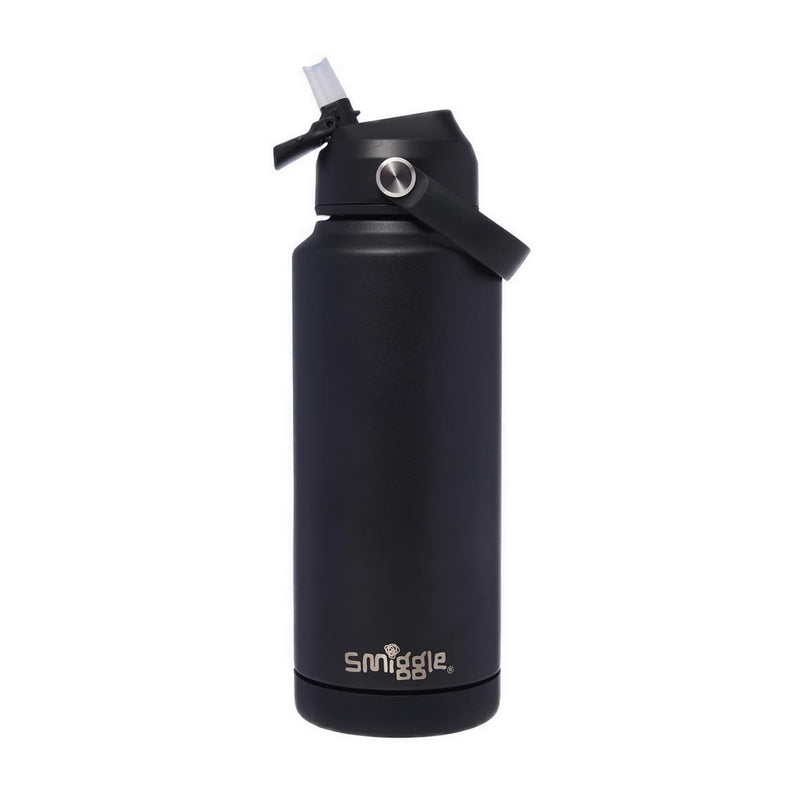 Smiggle Squiggle Insulated Steel Drink Bottle 1L  - IGL456567BLK