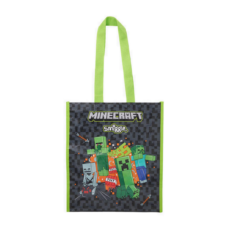 Smiggle Minecraft Medium Reuse Me Bag - IGL456663BLK