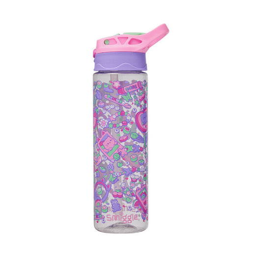 Smiggle Super Charge Plastic Flip Drink Bottle 650Ml - IGL456682PNK