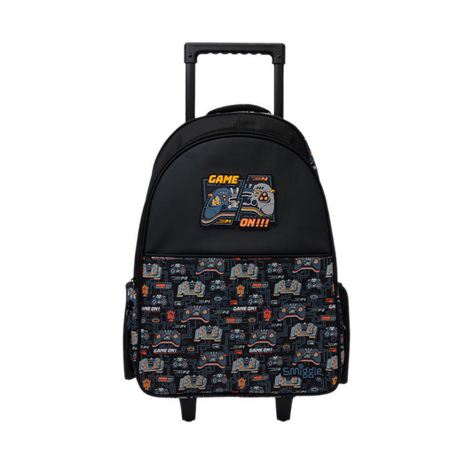 Smiggle Super Charge Trolley Backpack With Light Up Wheels - IGL456686BLK