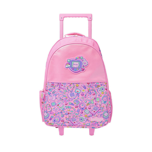 Smiggle Super Charge Trolley Backpack With Light Up Wheels - IGL456686PNK