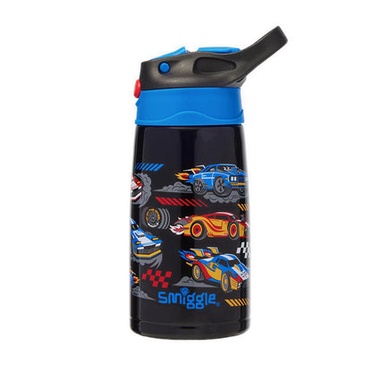 Smiggle Curious Junior Stainless Steel Flip Drink Bottle 400Ml - IGL456720BLK