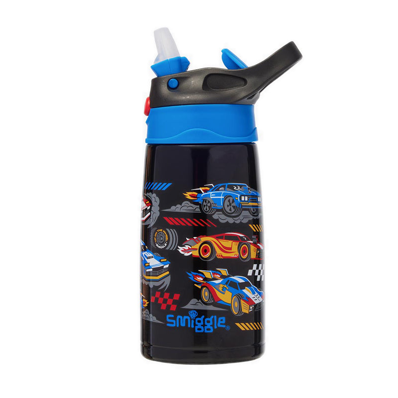 Smiggle Curious Junior Stainless Steel Flip Drink Bottle 400Ml - IGL456720BLK