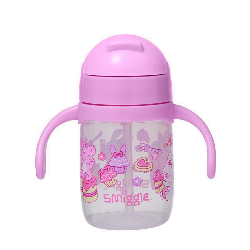 Smiggle Out & About Teeny Tiny Plastic Sippy Bottle  230ml - IGL456805PNK