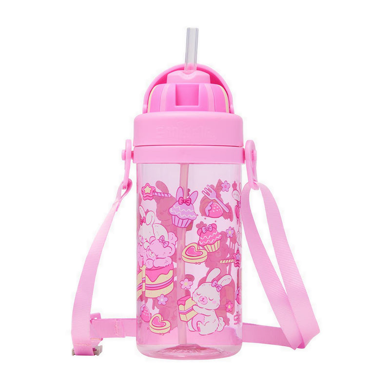 Smiggle Out & About Teeny Tiny Plastic Drink Bottle With Strap 400Ml - IGL456806PNK