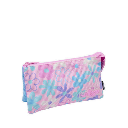 Smiggle Patch Triple Pocket Pencil Case - IGL456973PNK