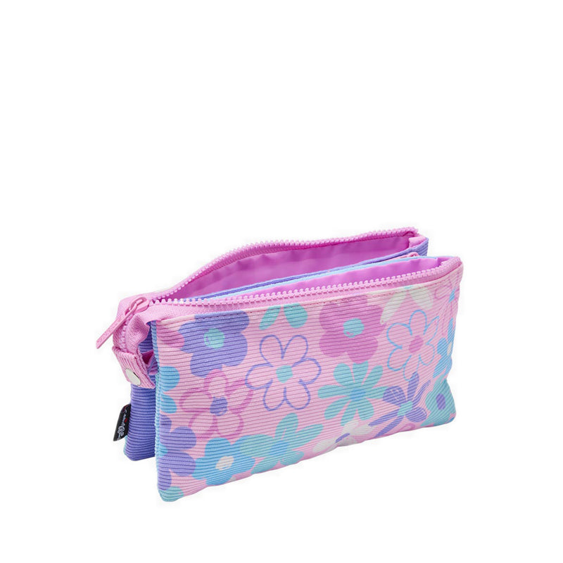 Smiggle Patch Triple Pocket Pencil Case - IGL456973PNK