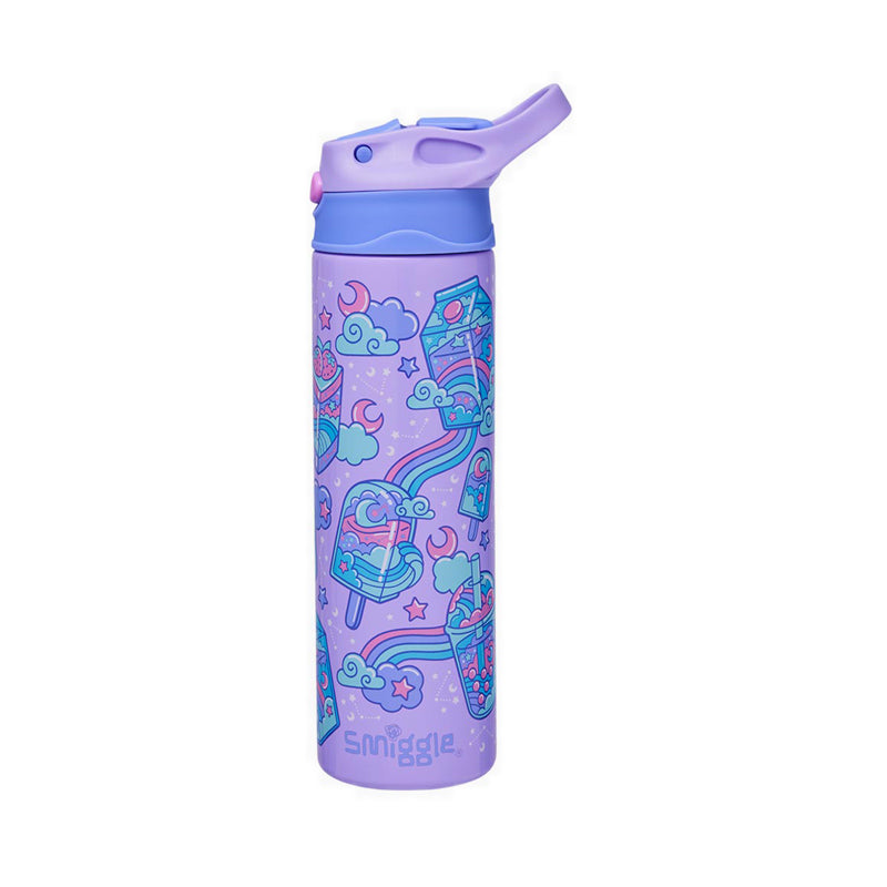 Smiggle Trailblazer Stainless Steel Flip Drink Bottle 520Ml - IGL457117LIL