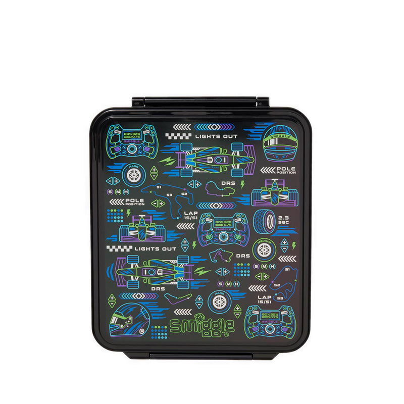 Smiggle Lunch Box Bento Combo Flask Accel - IGL457140BLK