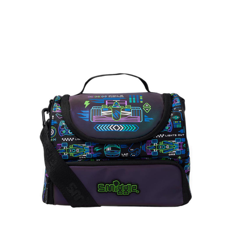 Smiggle Lunch Box Dbl Strap Lge Accel - IGL457154BLK