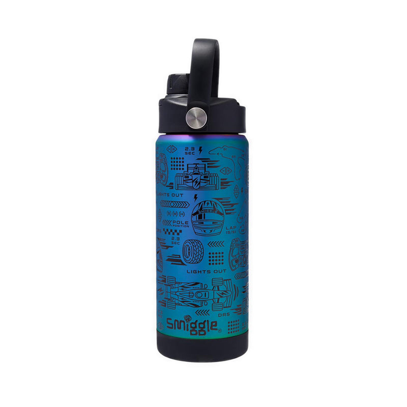 Smiggle Bottles Steel Sqgl Flo 550 Accel - IGL457370BLK