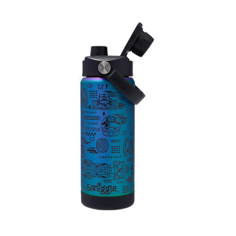 Smiggle Bottles Steel Sqgl Flo 550 Accel - IGL457370BLK