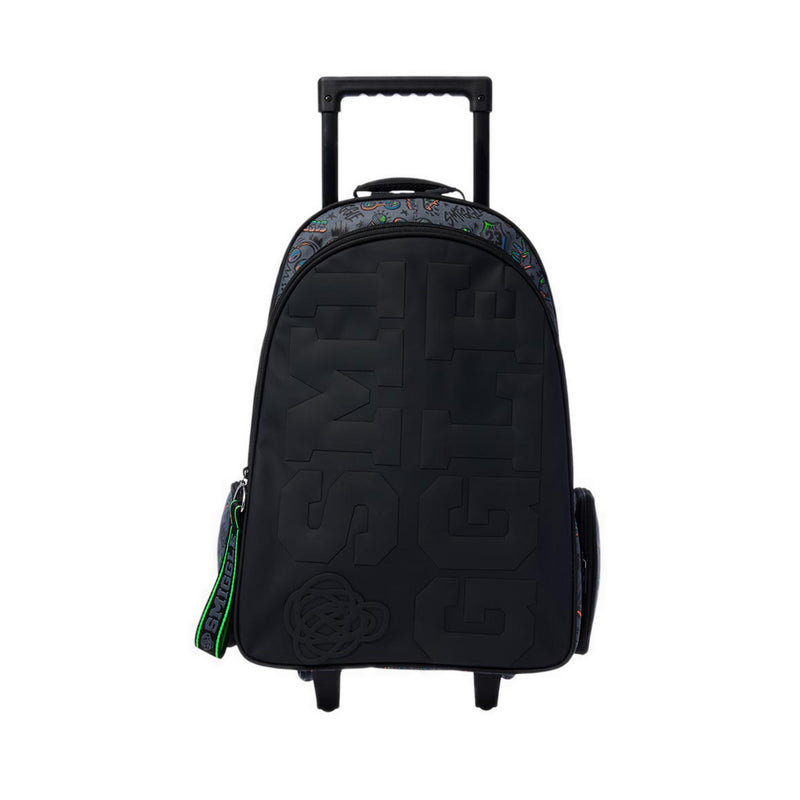 Smiggle Smiggler 4 Trolley Backpack with Light up Wheels - IGL457437BLK