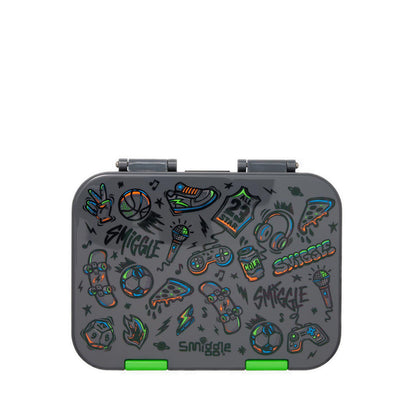 Smiggle Smiggler 4 Small  Happy Bento Lunchbox - IGL457449BLK