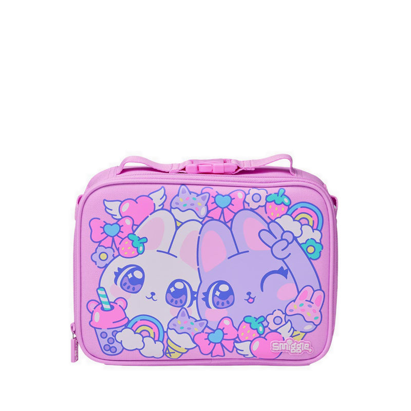 Smiggle Bright Eyes Oblong Attach Lunchbox - IGL457462PNK